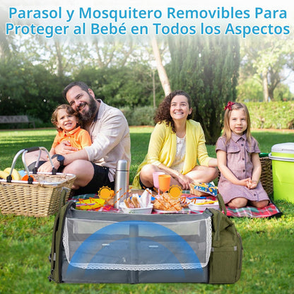 KABAQOO Mochila para pañales con estación de cambio desmontable, bo...