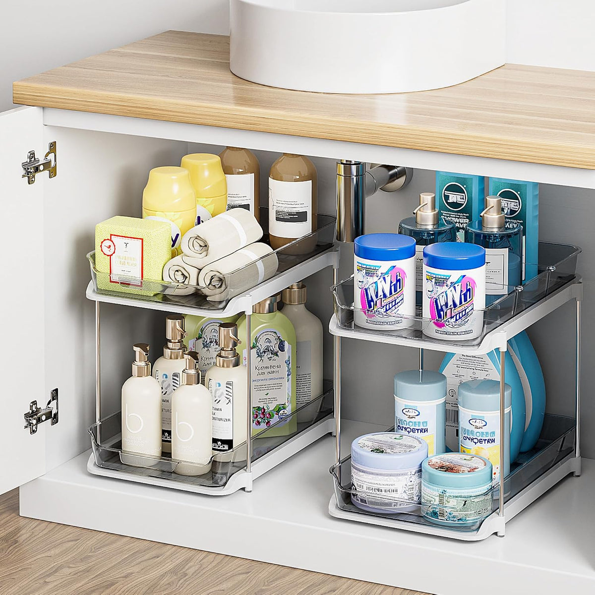 Delamu Organizadores y Almacenamiento Multiusos para Baño Debajo de...