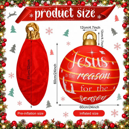 Jetec - Juego de 2 bolas inflables gigantes de Navidad de 32 pulgad...