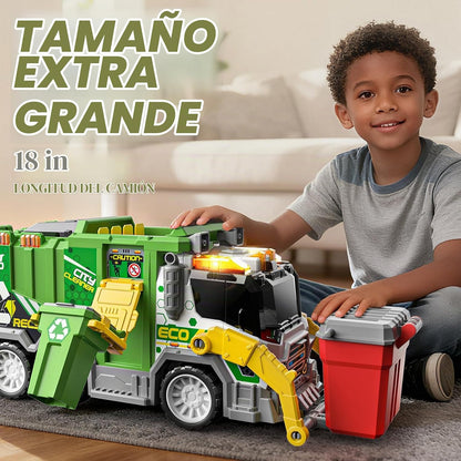 BLUEYAK - Camión de basura grande para niños, limpiador ECO City co...