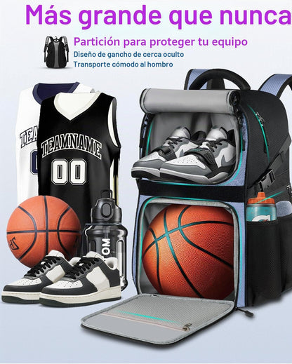 LOINTET - Mochila de baloncesto con compartimento para pelotas y za...