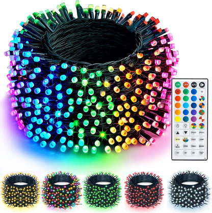 TW SHINE Luces de Navidad que cambian de color, 66 pies, 200 LED bl...