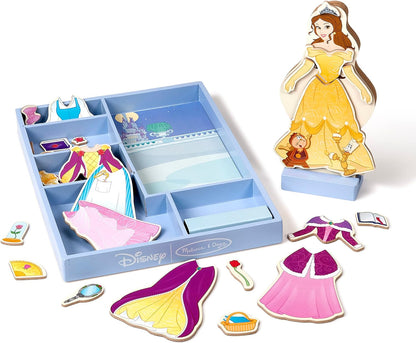 Melissa &amp; Doug Disney Belle - Juego de muñecas magnéticas de ma...