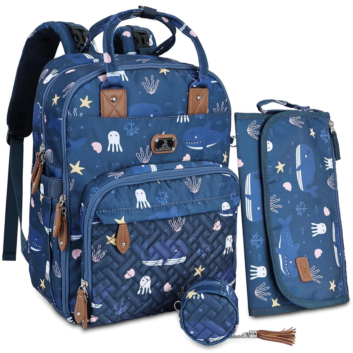Dikaslon Mochila para pañales con cambiador portátil, artículos ese...