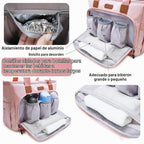 FHELAD Bolsa de pañales para mujer, bolsa de pañales para bebé 16L...