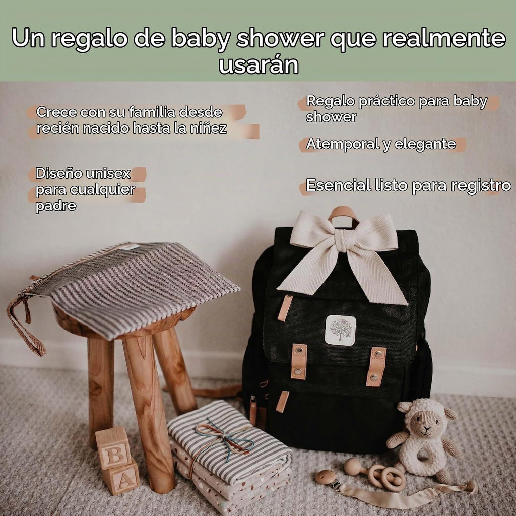 Parker Baby Co. - Mochila para pañales con cambiador, color negro |...