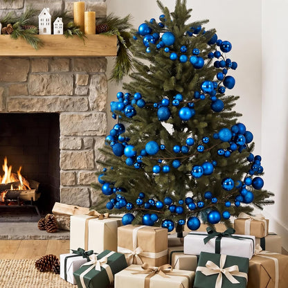 Yuxung 2 guirnaldas decorativas de bolas de Navidad de 6 pies, azul...