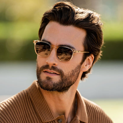 WMP Eyewear - Gafas de sol polarizadas modernas y redondas para hom...