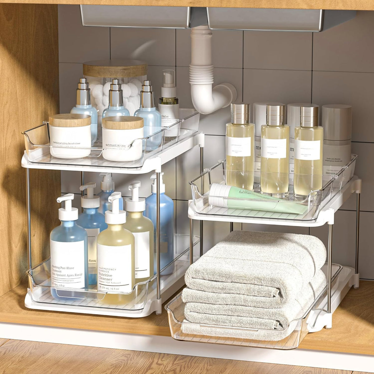 Delamu Organizadores y Almacenamiento Multiusos para Baño Debajo de...