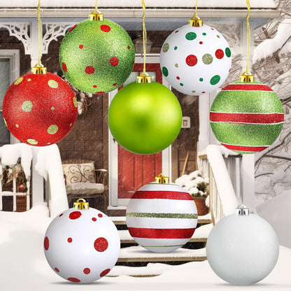 Deekin - Paquete de 8 bolas de adornos de Navidad extra grandes, co...