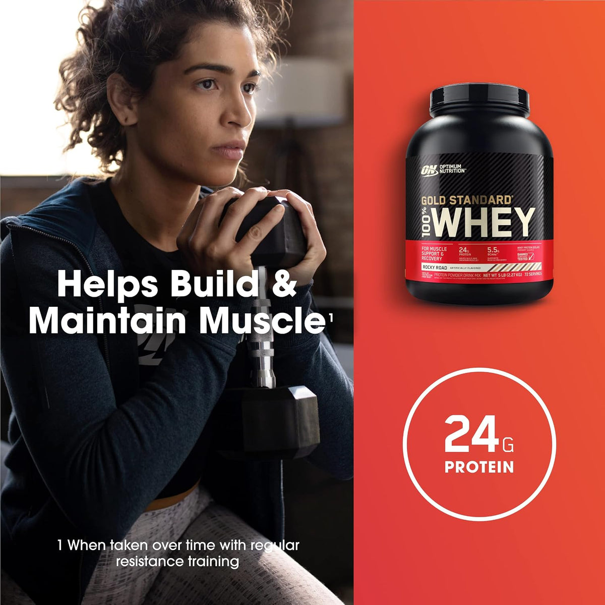 Optimum Nutrition Estándar dorado 100% Proteína de Suero de Leche e...