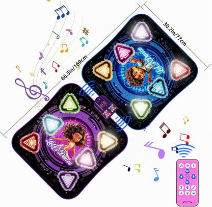 Alfombrilla de baile, con luz para 2 jugadores, almohadilla de bail...