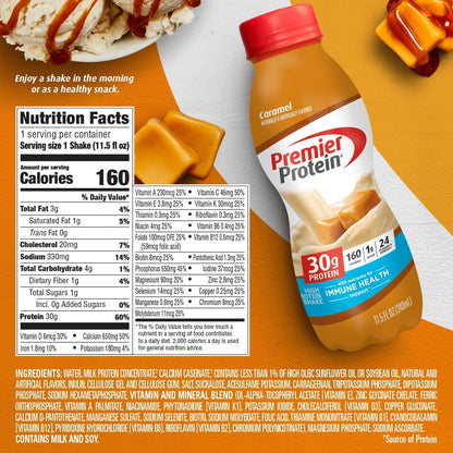 Premier Protein Batido de proteína de 1.06 oz, caramelo, 11.5 onzas...