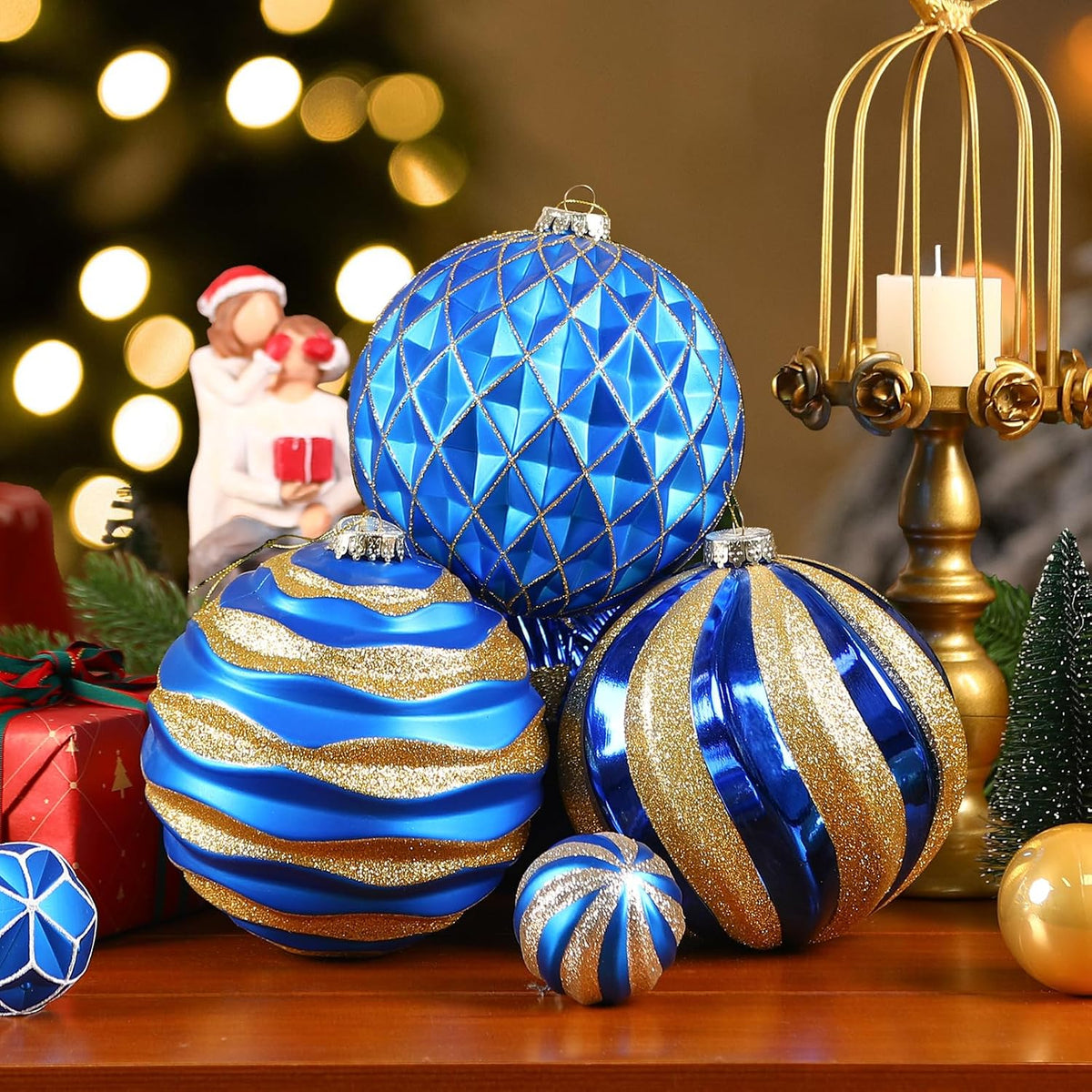 Alupssuc Adornos de bolas de Navidad grandes de 6 pulgadas\/5.906 i...