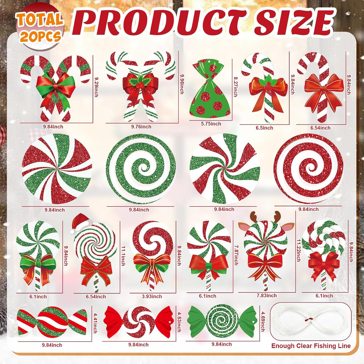 18 piezas de decoraciones de Navidad para exteriores, adornos de pa...
