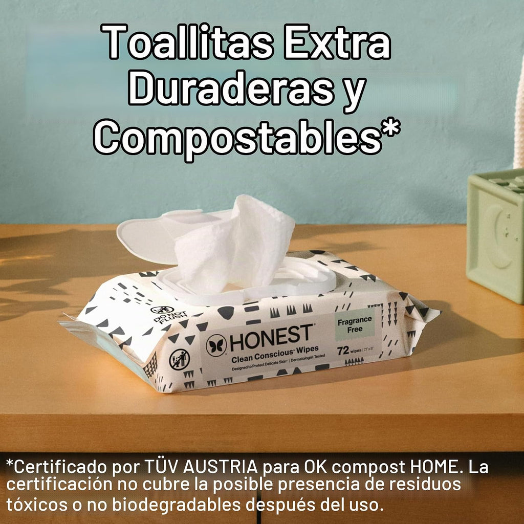 The Honest Company - Toallitas limpiadoras para bebé con 99% de agu...