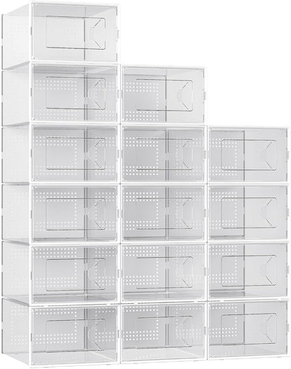 Foluck Caja de almacenamiento de zapatos extragrande, paquete de 15...