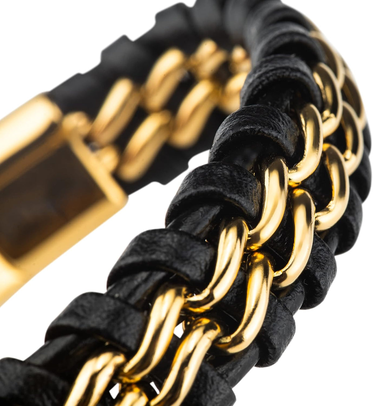 SERASAR | Pulsera de cuero genuino de primera calidad [acero] para...