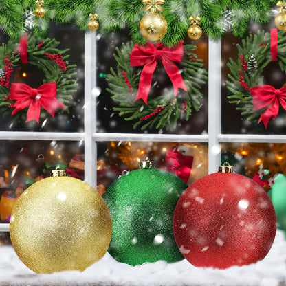 Deekin - Paquete de 8 bolas de adornos de Navidad extra grandes, co...