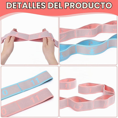 Correa elástica de estiramiento para yoga con bucles, correas de es...