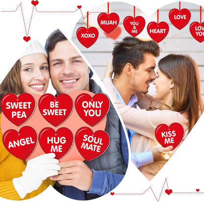 Rtteri 30 adornos de corazón colgantes para el día de San Valentín...