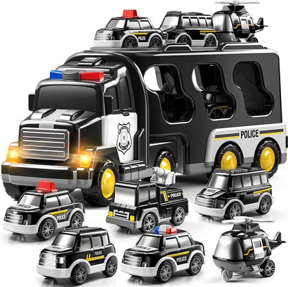 JUKUDAHU - Camión de policía de juguete para niños y niñas de 3 a 9...