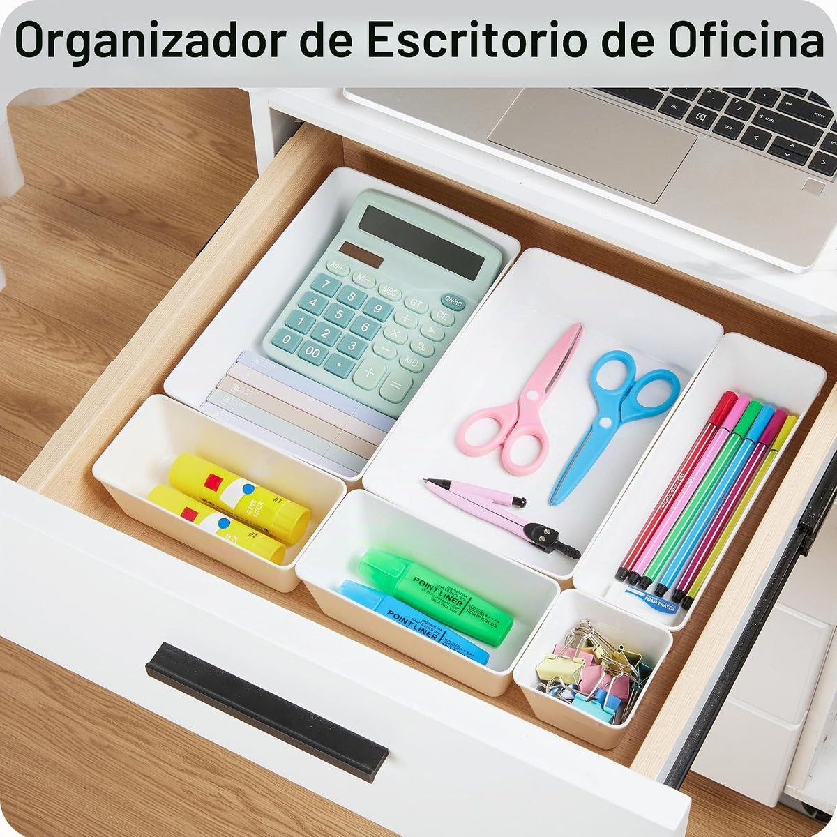 Vtopmart - Juego de 25 organizadores de cajones de plástico, 4 tama...