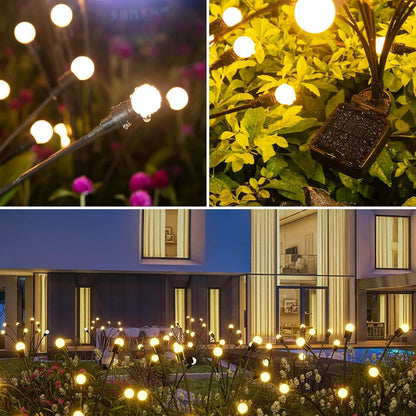 ASMAD Luces solares para exteriores (paquete de 6 - 48 LED), luces...