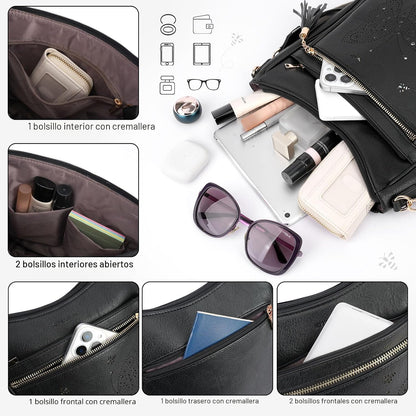 KITEVIUN - Bolsos tipo bandolera medianos para mujer, modernos, bol...