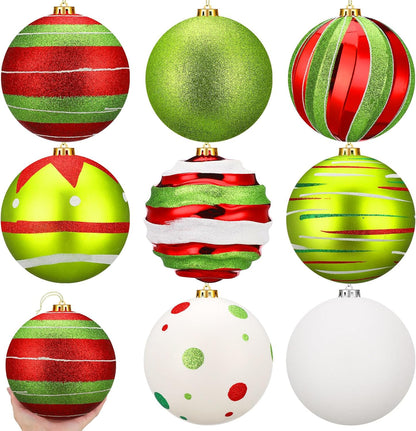 Wettarn Juego de 8 adornos grandes de Navidad de 6 pulgadas con pur...