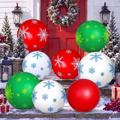 Jetec - 12 bolas inflables gigantes de Navidad para exteriores, 12...
