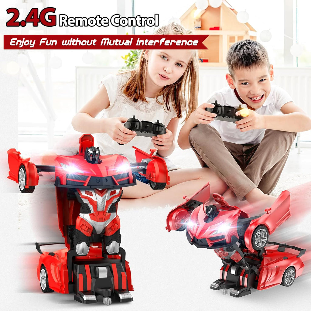 Qumcou Coche de Control Remoto Transformable 1:16, Juguetes para ni...