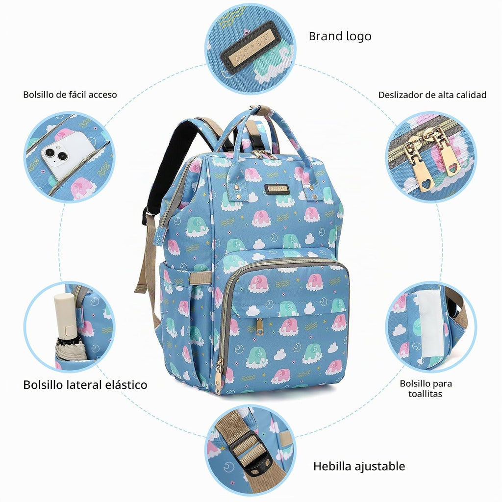 Mochila para pañales, bolsas de pañales para bebés, niñas y niños,...