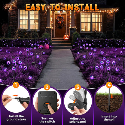 Cnuoky Decoraciones de Halloween al aire libre, paquete de 6 luces...