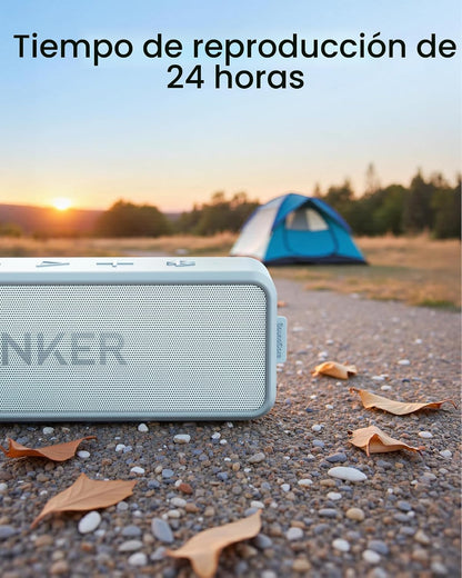 Altavoz Bluetooth portátil Anker soundcore 2, tiempo de reproducció...