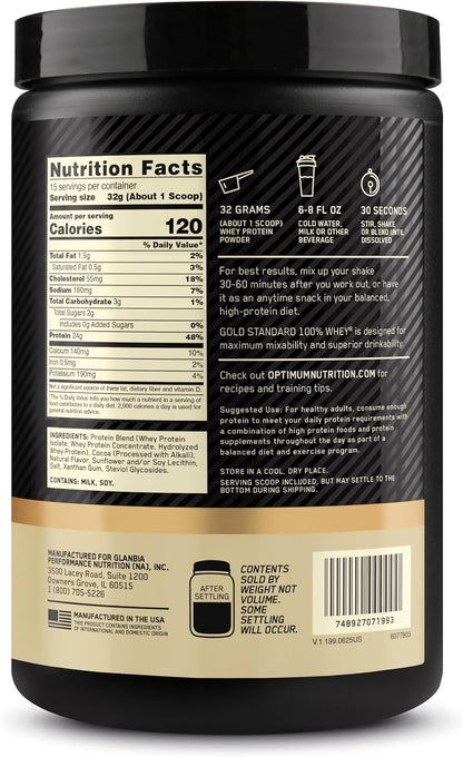 Optimum Nutrition Gold Standard - Proteína de suero en polvo, choco...