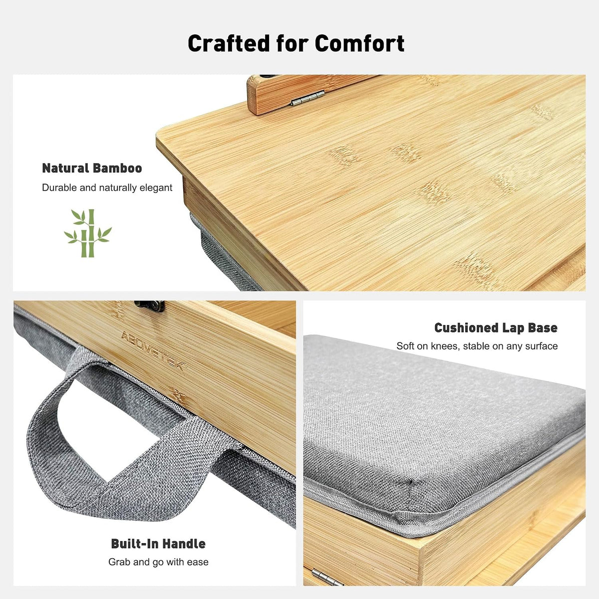 AboveTEK Escritorio ajustable para laptop y soporte para libros par...