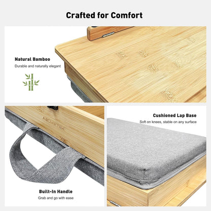 AboveTEK Escritorio ajustable para laptop y soporte para libros par...