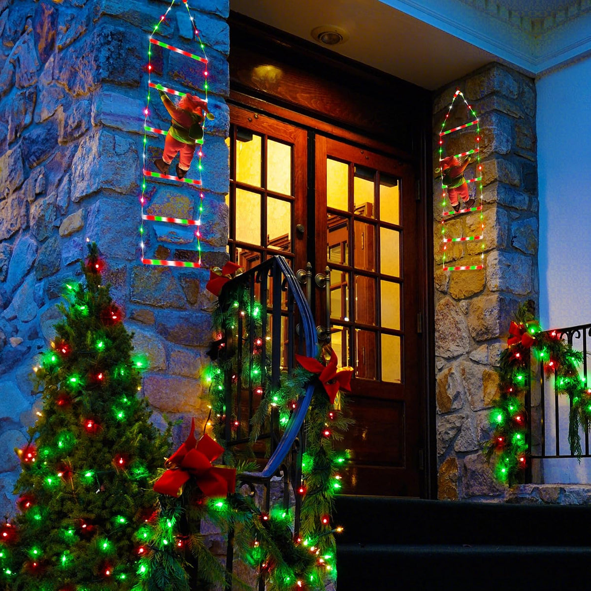 Toodour Luz LED de Navidad, luces decorativas de escalera de Navida...