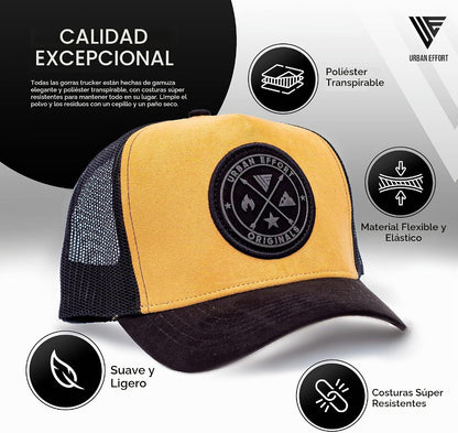 Urban Effort Trucker Hat para hombre – Gorra de béisbol con parte t...