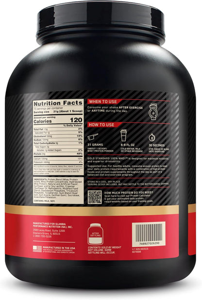 Optimum Nutrition Estándar dorado 100% Proteína de Suero de Leche e...