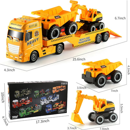 Dwi Dowellin Camión transportador de construcción para niños, jugue...