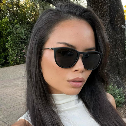 WearMe Pro Gafas de sol polarizadas redondas para mujer, protección...
