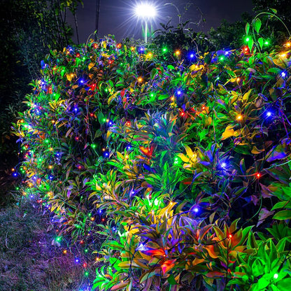 Joomer Paquete de 2 luces de red de Navidad de 12 pies x 5 pies, lu...
