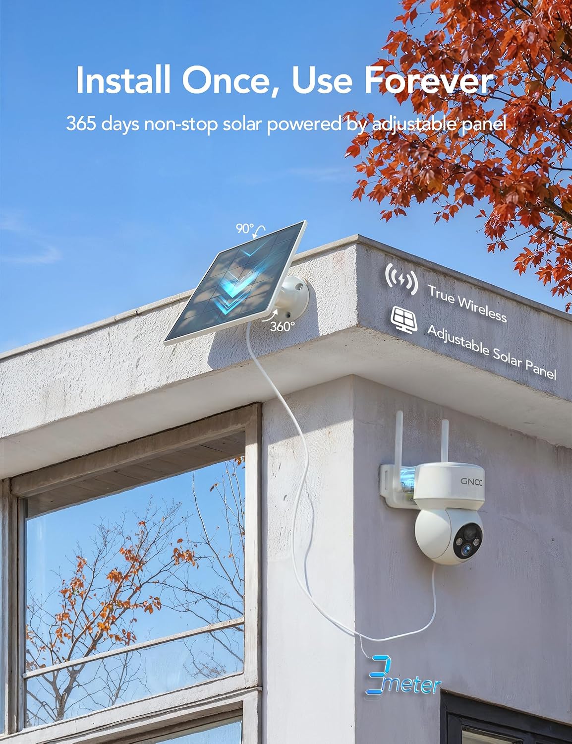 GNCC Wifi al aire libre inalámbrico 2.4G de las cámaras de segurida...