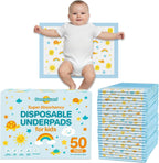 SunnyGuard Cambiadores desechables para bebé de 13 x 18 pulgadas, 5...