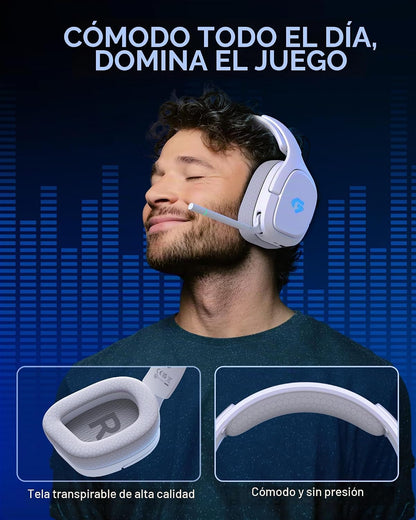 AOC Auriculares inalámbricos para juegos de 2,4 GHz para PS5, PC, S...