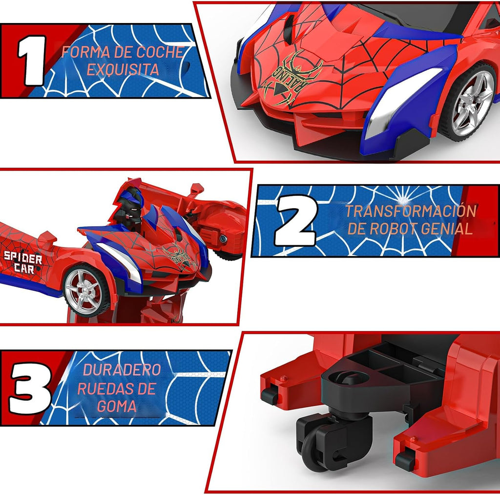 BLUEJAY Transform Rc Cars para niños 4-7 8-12, Auto de control remo...