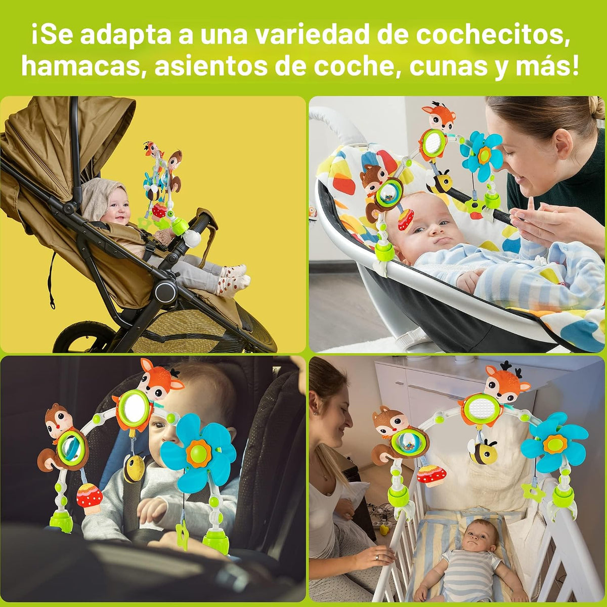 Lynncare Arco Ajustable de Juguetes para Cuna de Bebé para Lactante...