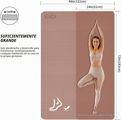 Esterilla grande de yoga de 8 mm (6' x 4') - Extra larga y...
